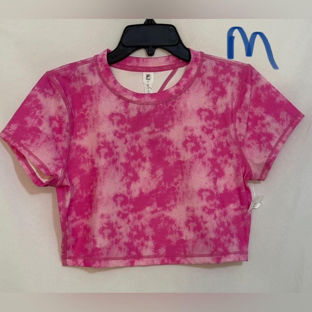 Fila Pink Tie-Dye Crop Top